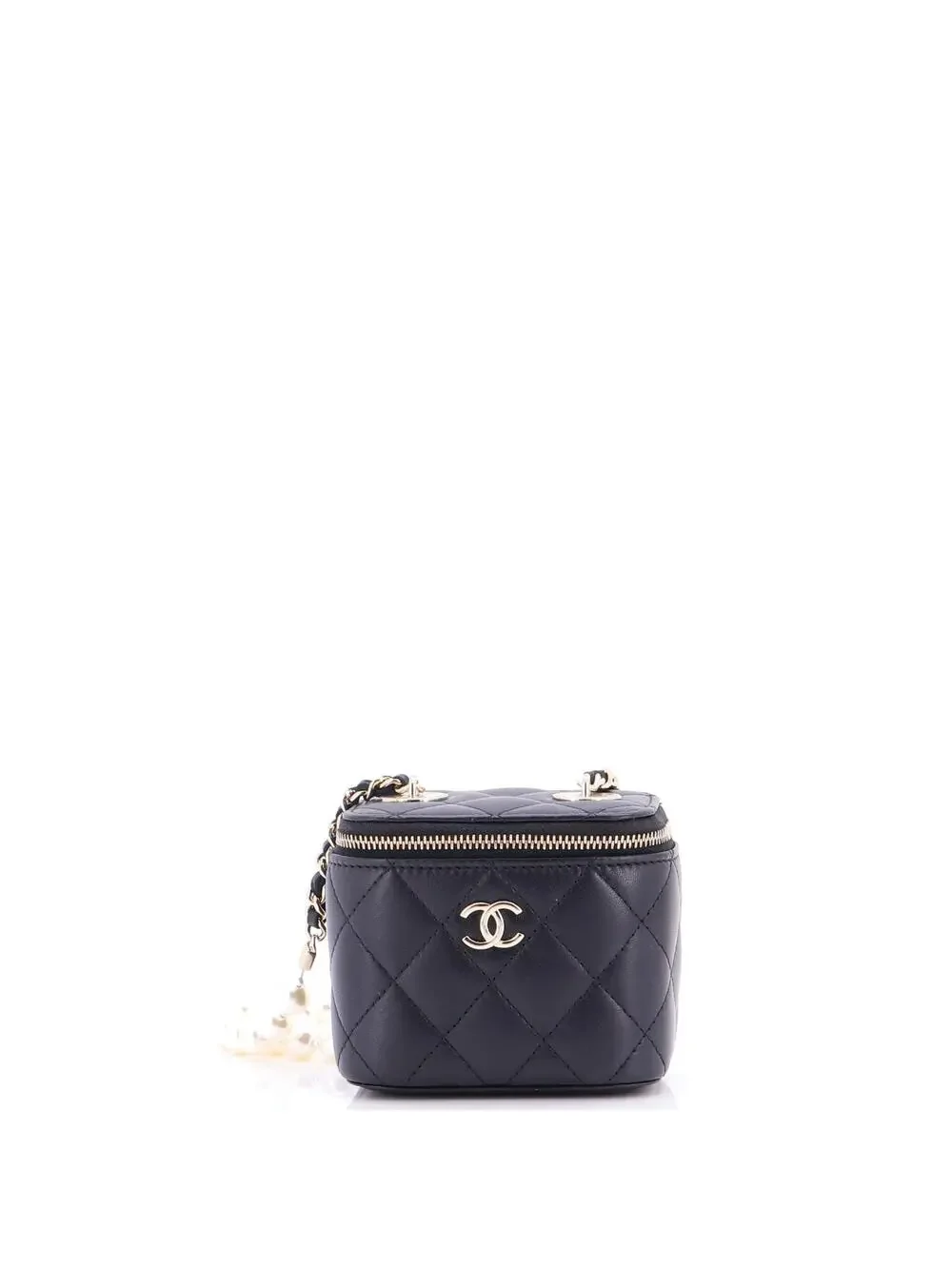 Chanel Vanity Case With Pearl Chain #287612C28B